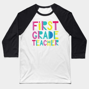 1st Grade Teacher Gift Idea Cute Back to School Baseball T-Shirt